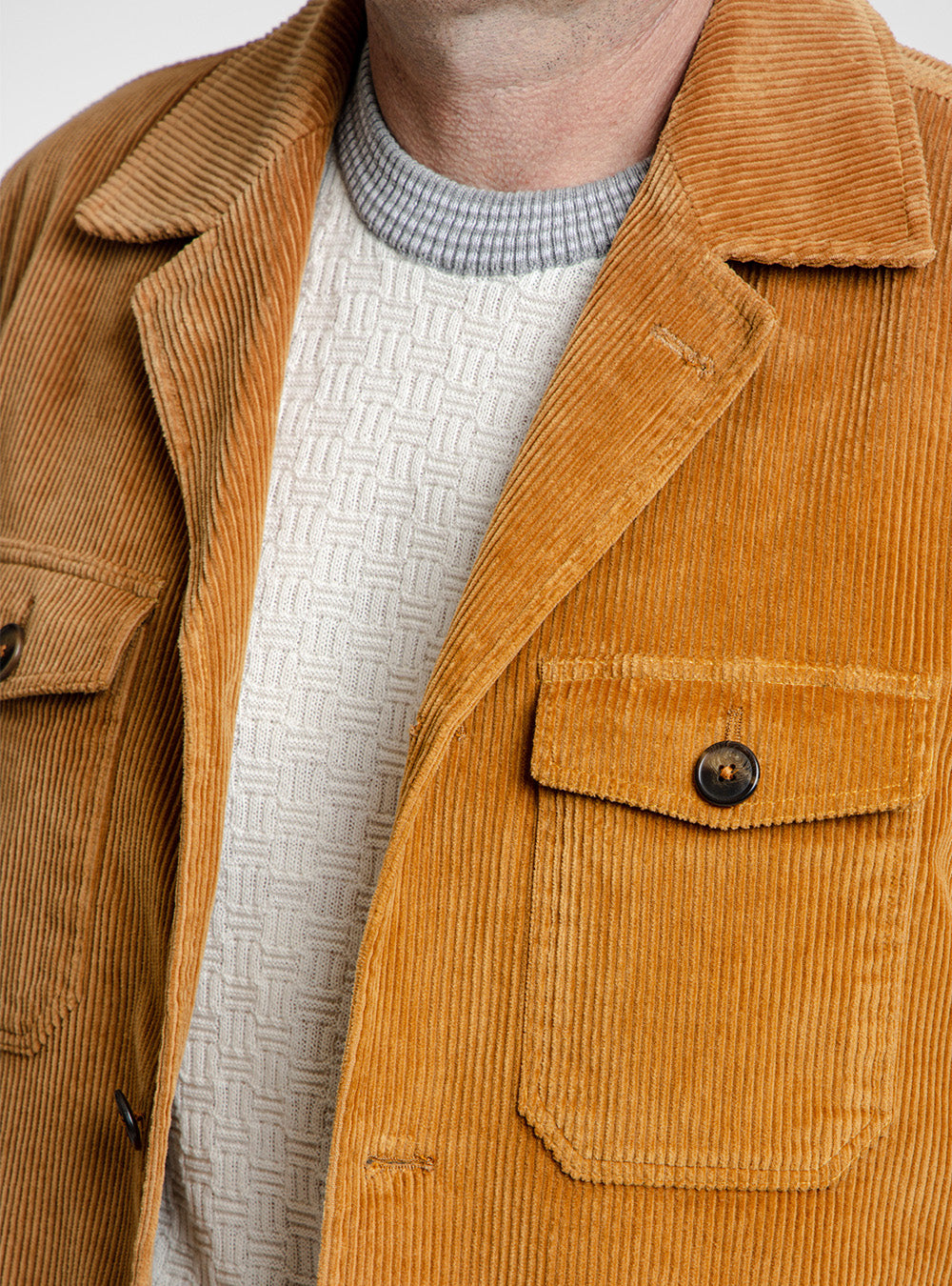 Piero Gabriele Cotton Corduroy Overshirt Jacket