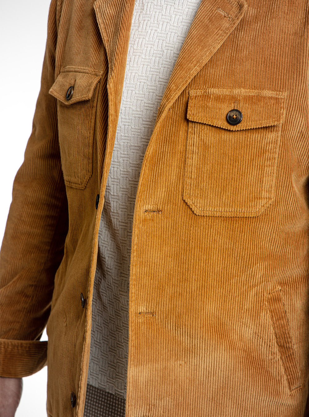 Piero Gabriele Cotton Corduroy Overshirt Jacket