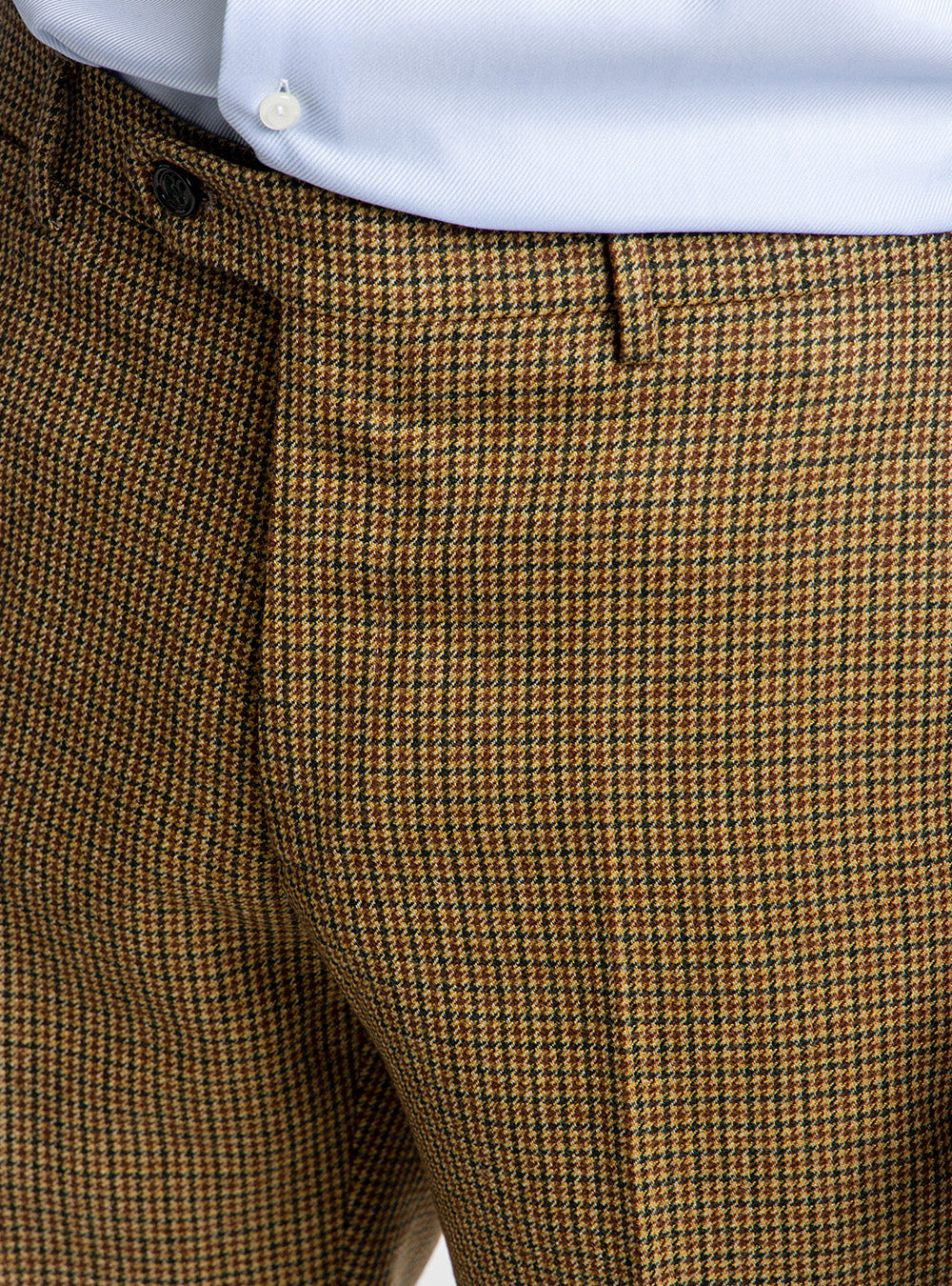 Berwich Charcoal British Tan Sheperd Check Pants