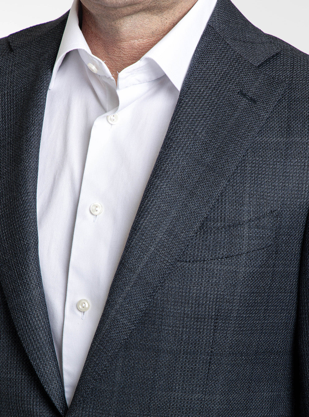 Canali Mid-Blue Diagonal Weave Suit