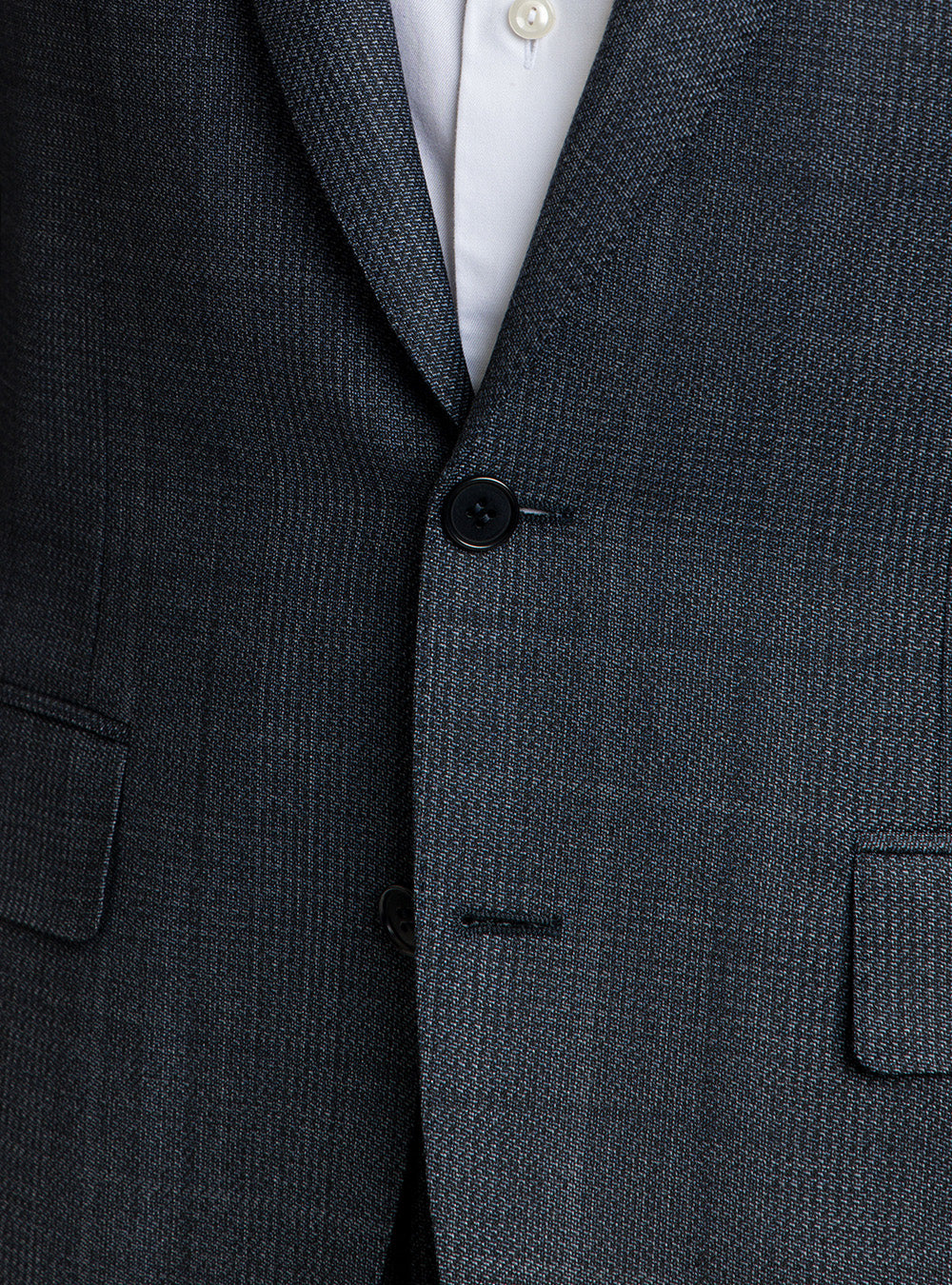 Canali Mid-Blue Diagonal Weave Suit