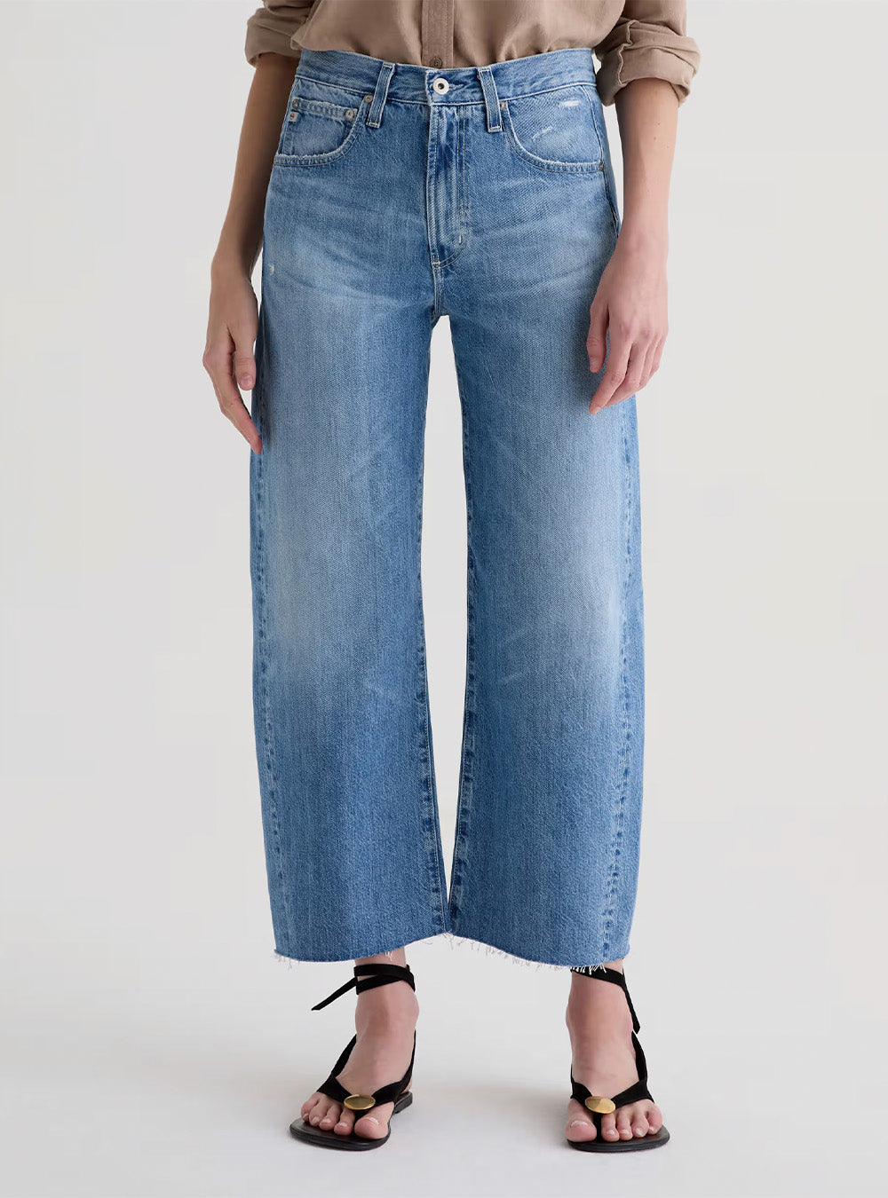 AG Hattie Crop - AG-ed™ High-Rise Barrel Denim