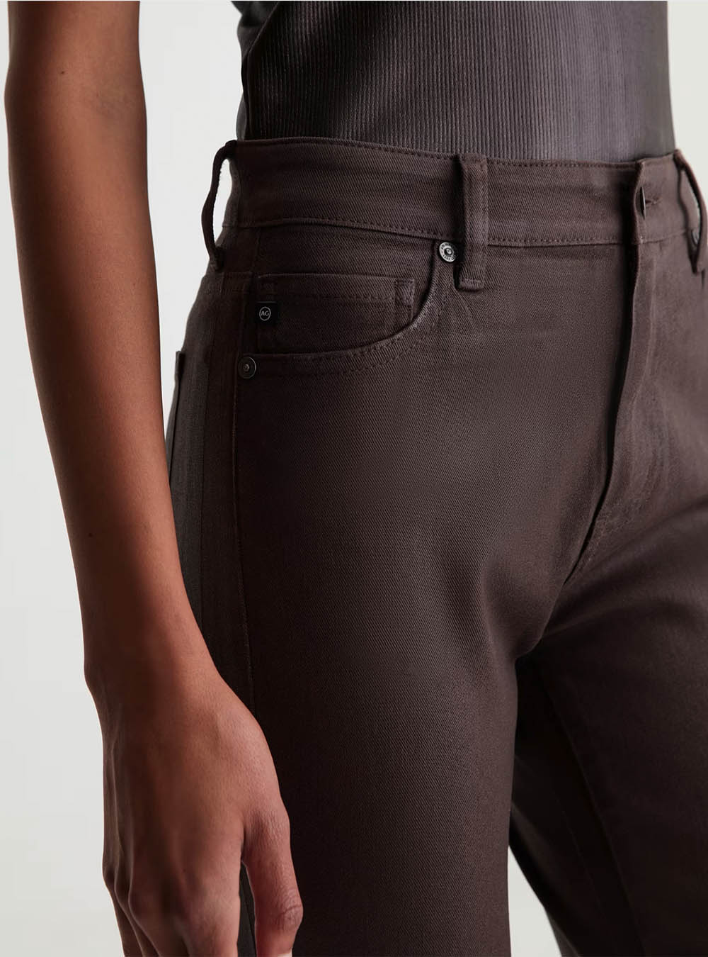 AG Mari Coated Jean Mid-Rise Slim Straight