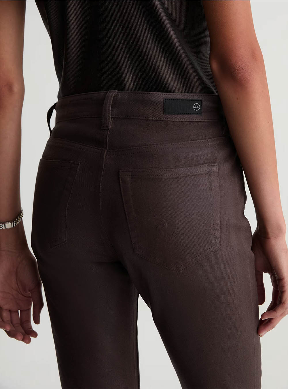 AG Mari Coated Jean Mid-Rise Slim Straight