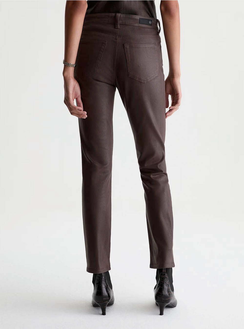 AG Mari Coated Jean Mid-Rise Slim Straight