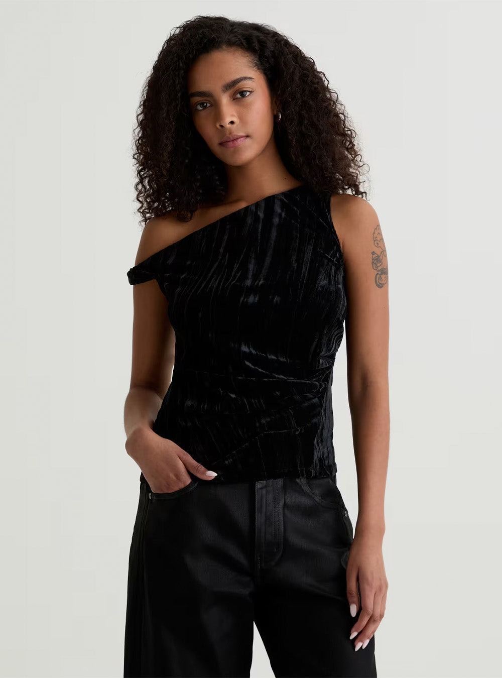 AG Rachel Velvet - Cold Shoulder Top