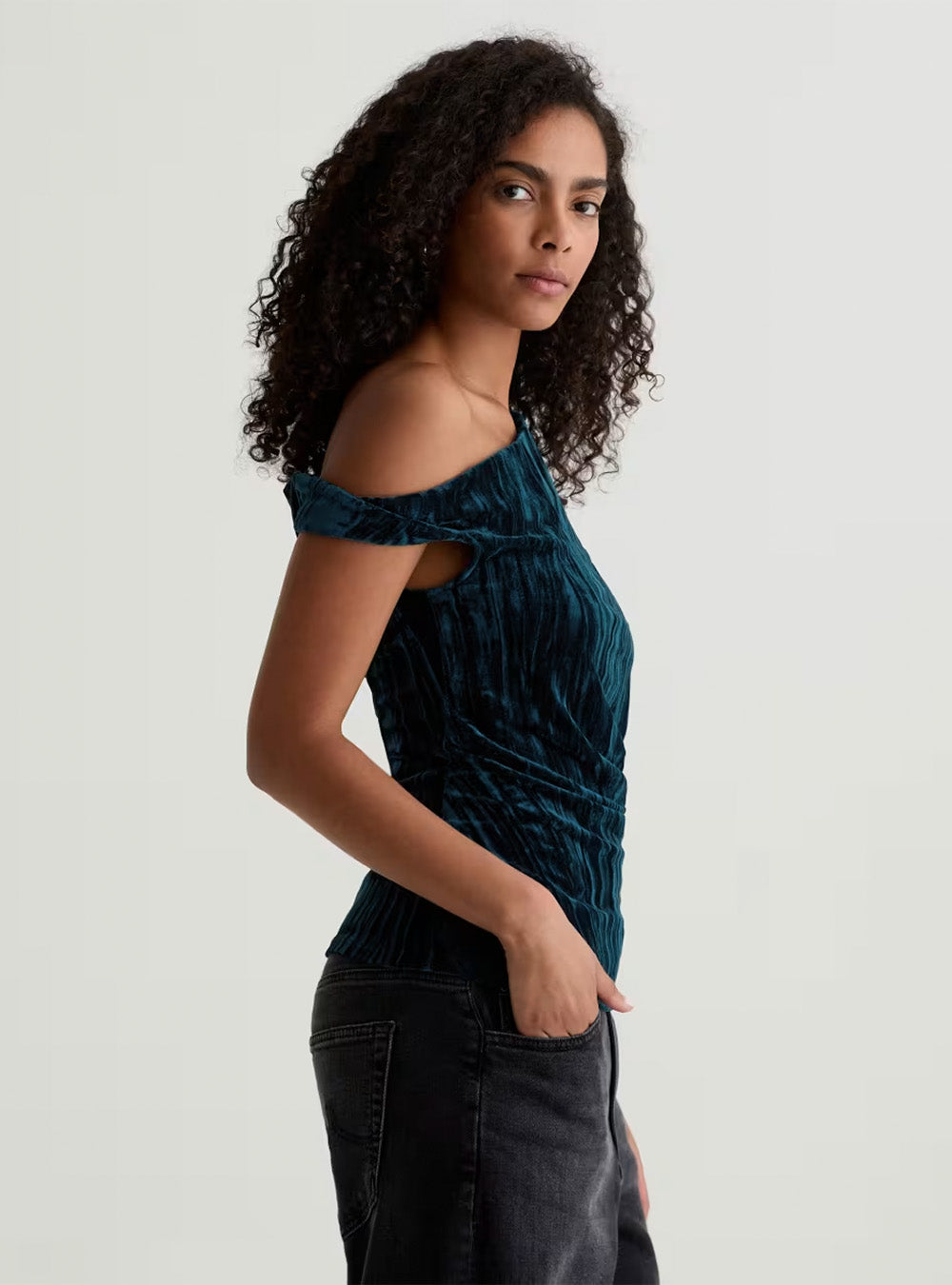 AG Rachel Velvet - Cold Shoulder Top
