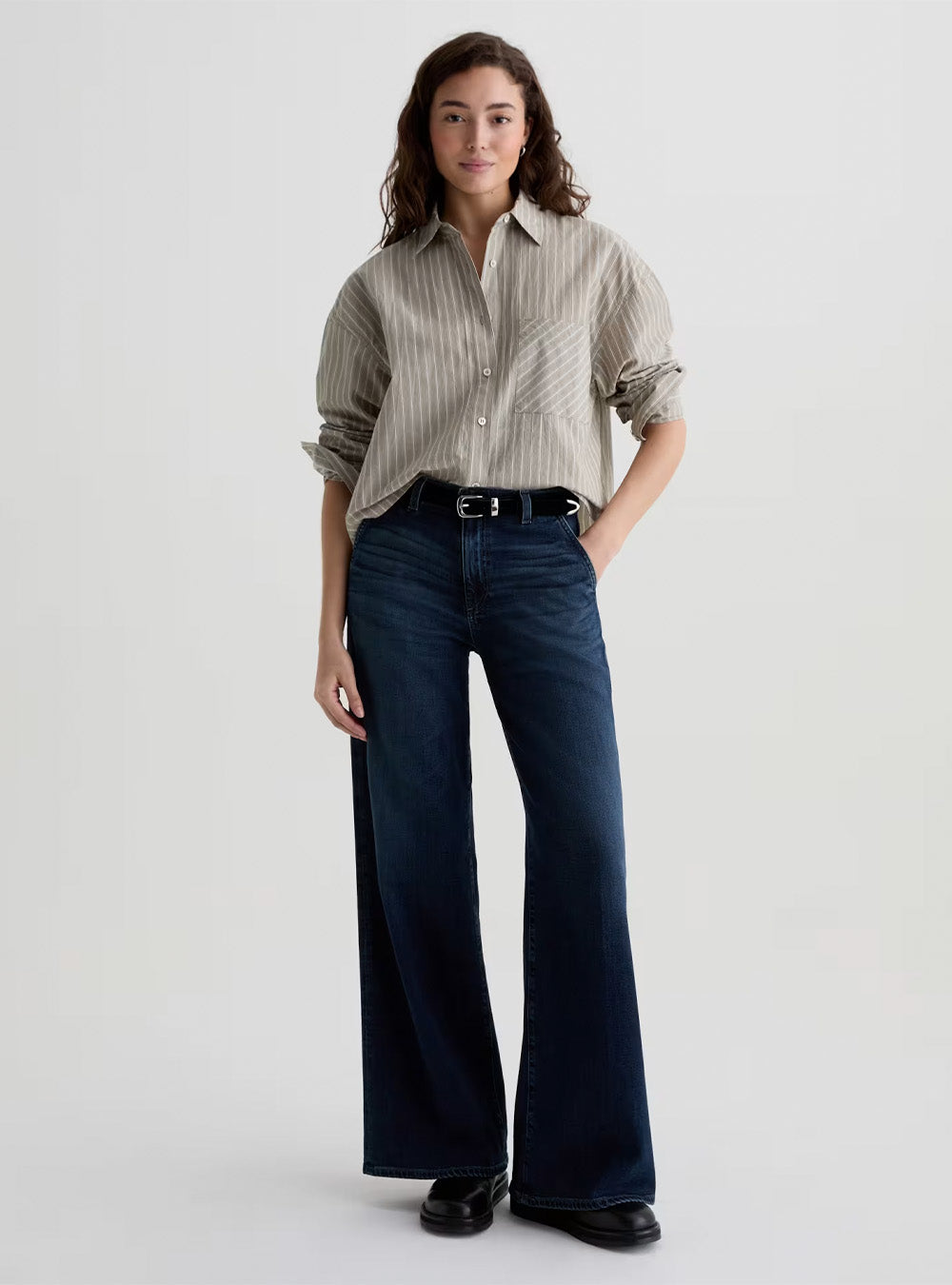 AG Stella Pressed Low Slung Palazzo