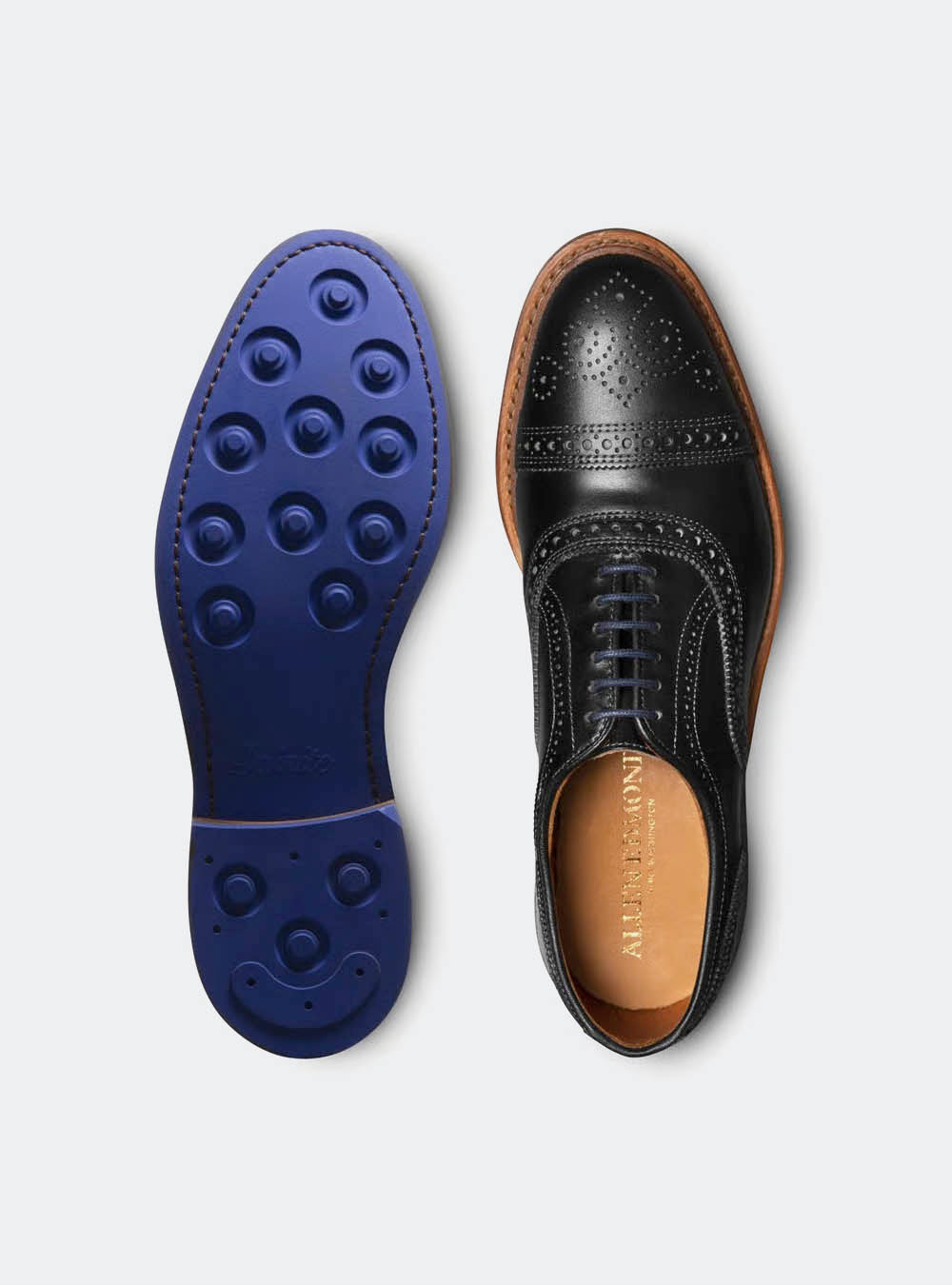 Allen Edmonds Strandmok Cap-Toe Oxford with Dainite Rubber Sole - Black Chromexcel