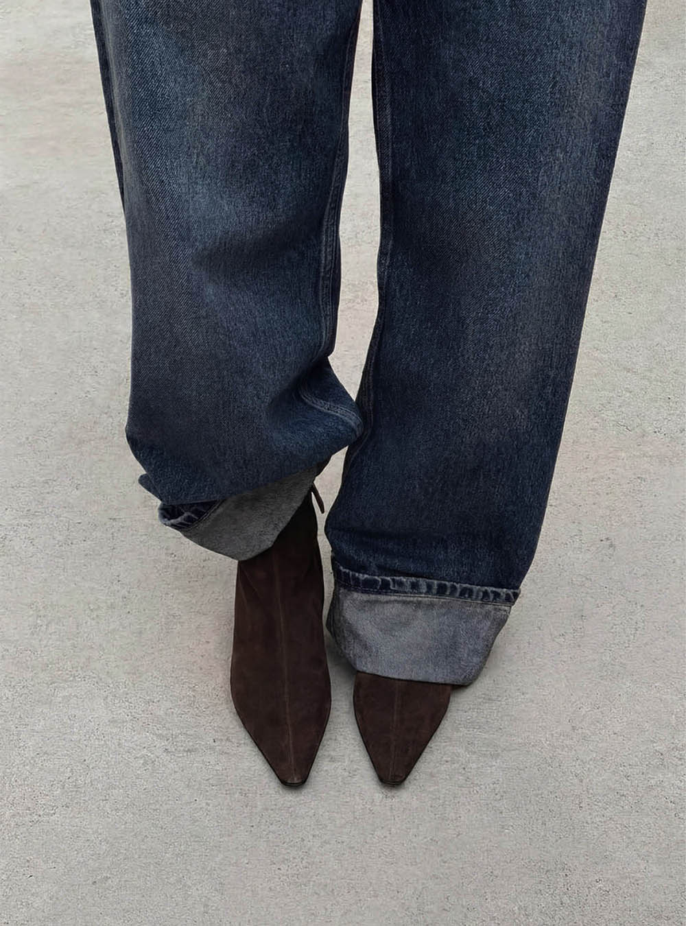 Alohas Ambar Suede Brown Leather Ankle Boots