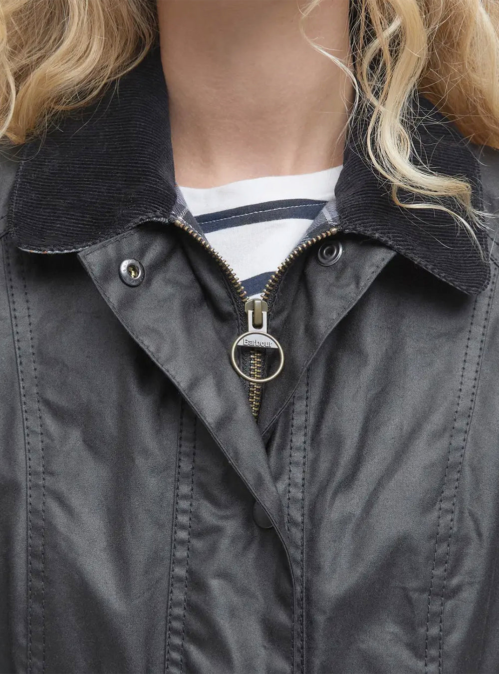 Barbour Beadnell Waxed Jacket - Black