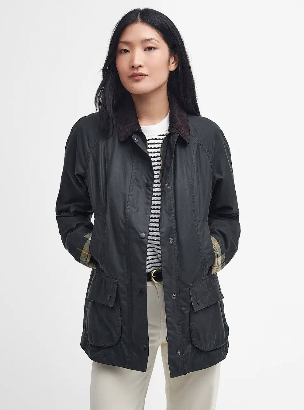 Barbour Beadnell Waxed Jacket - Sage