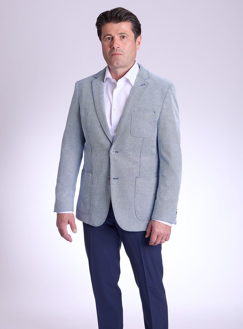 Blue Industry Blue Birds-Eye Sport Jacket