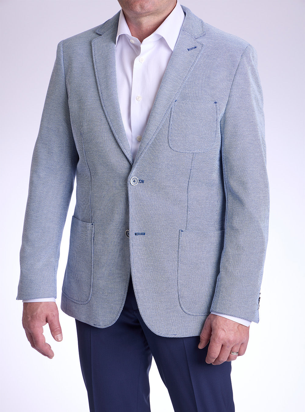 Blue Industry Blue Birds-Eye Sport Jacket