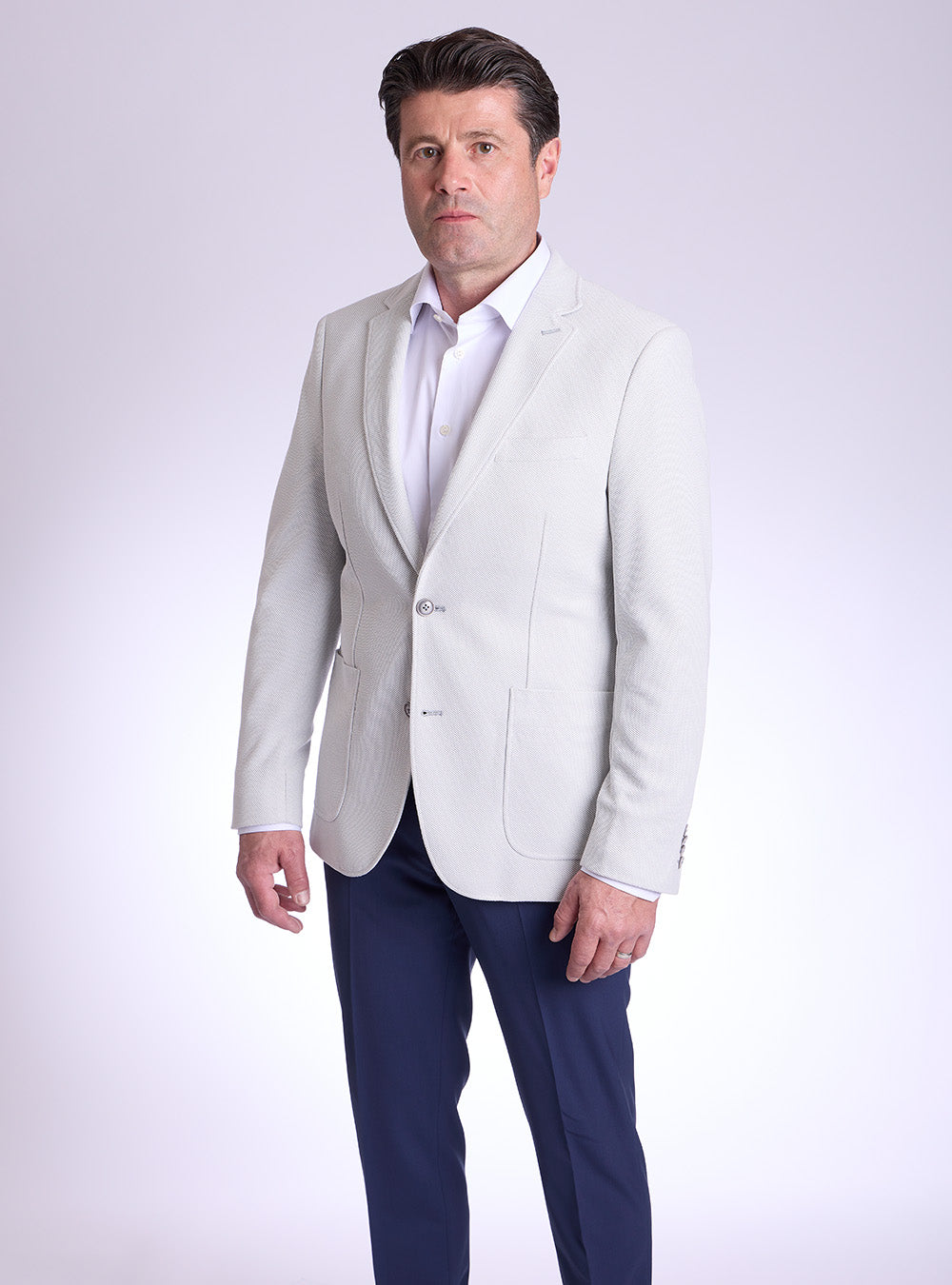 Blue Industry Silver Birds-Eye Sport Jacket