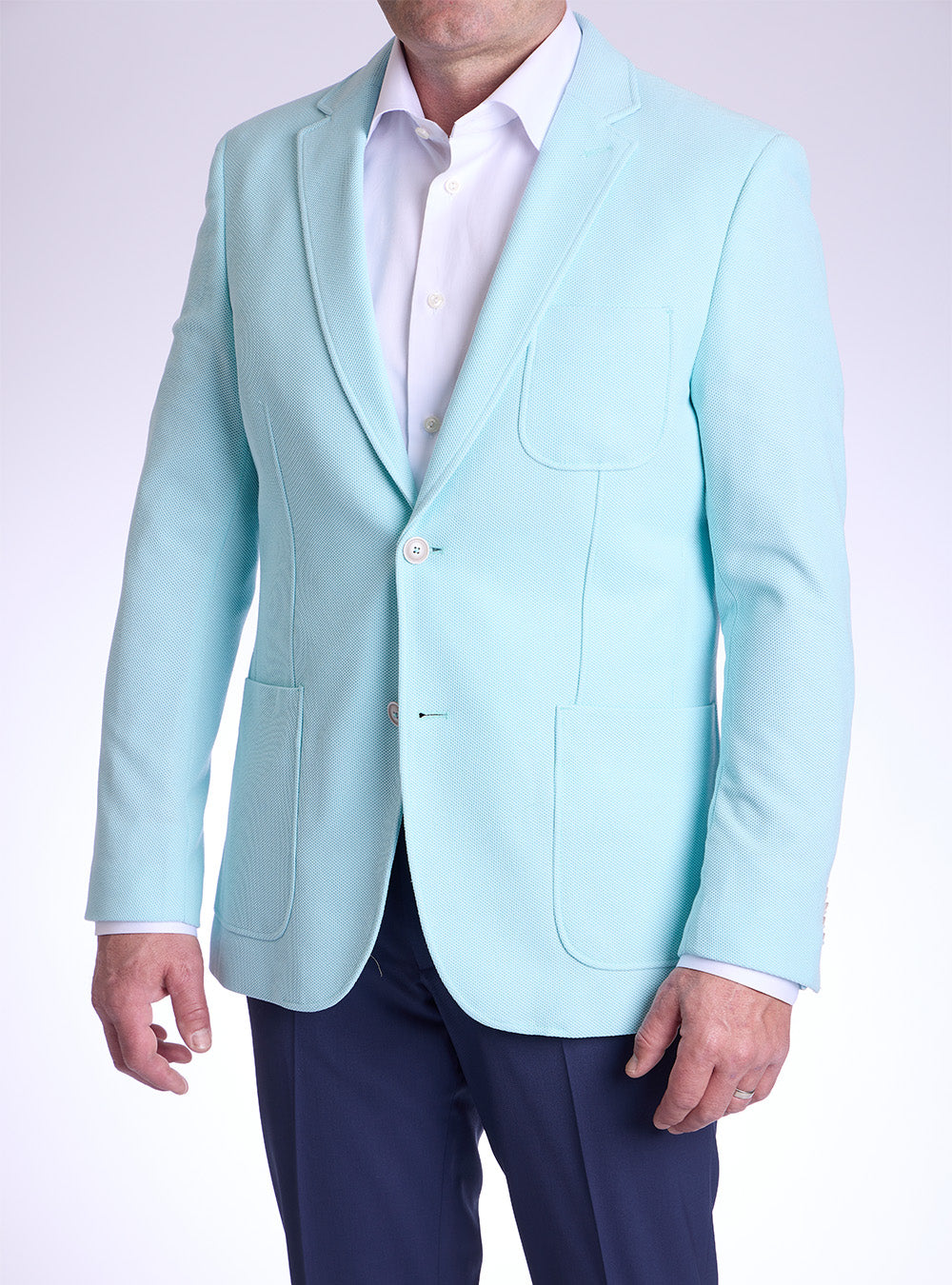 Blue Industry Aquamarine Birds-Eye Sports Jacket