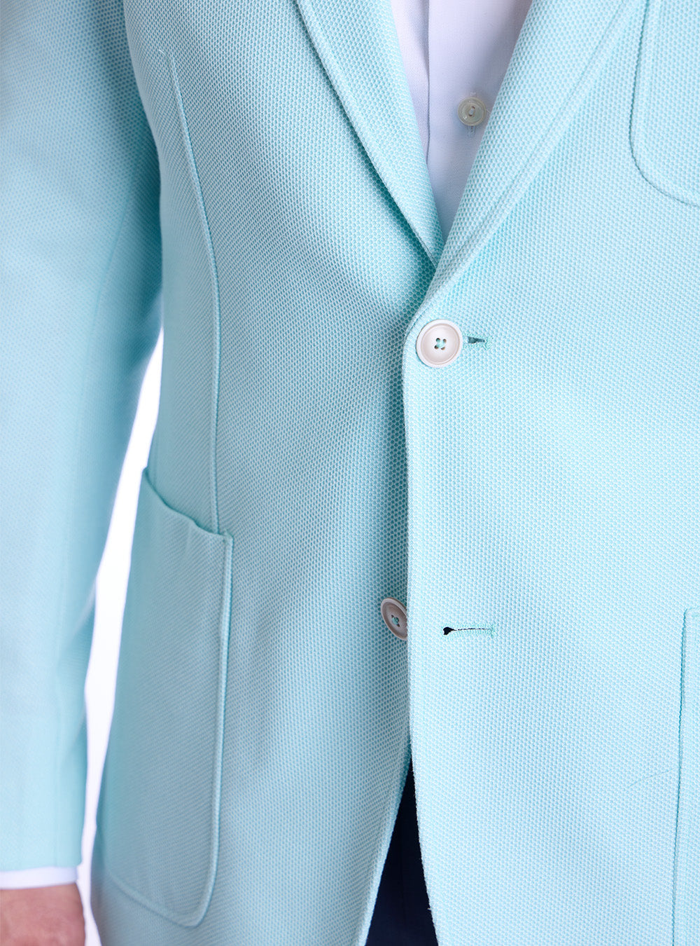 Blue Industry Aquamarine Birds-Eye Sports Jacket