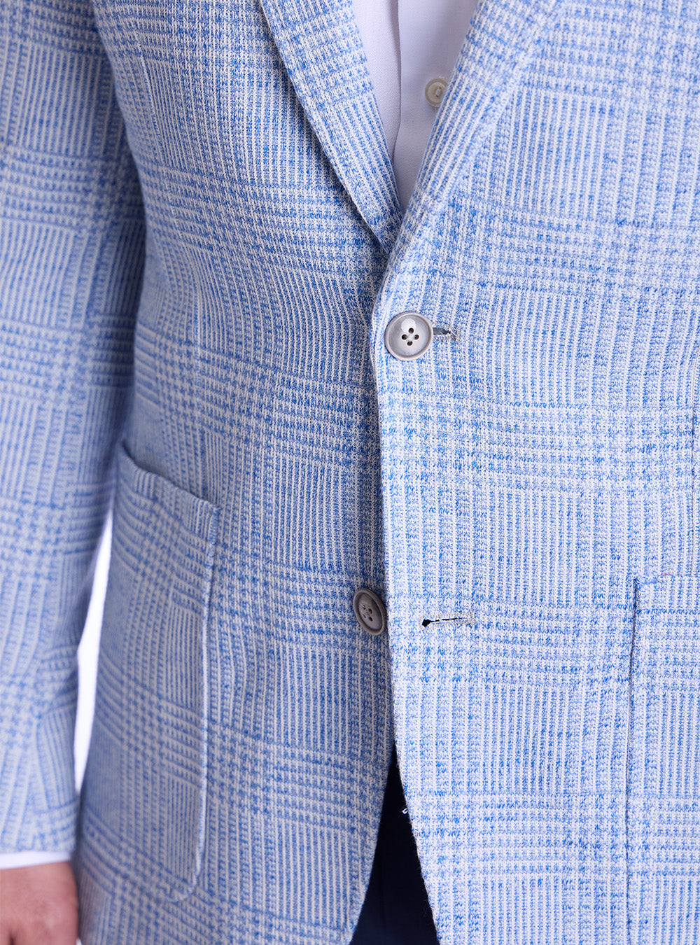 Blue Industry Blue Houndstooth Check Sports Jacket