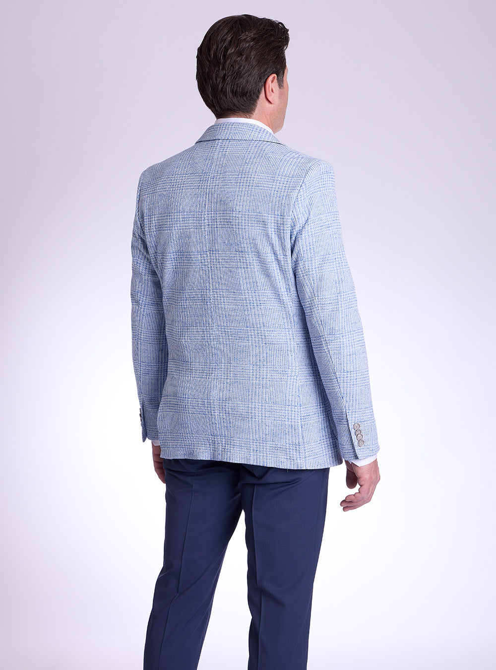 Blue Industry Blue Houndstooth Check Sports Jacket