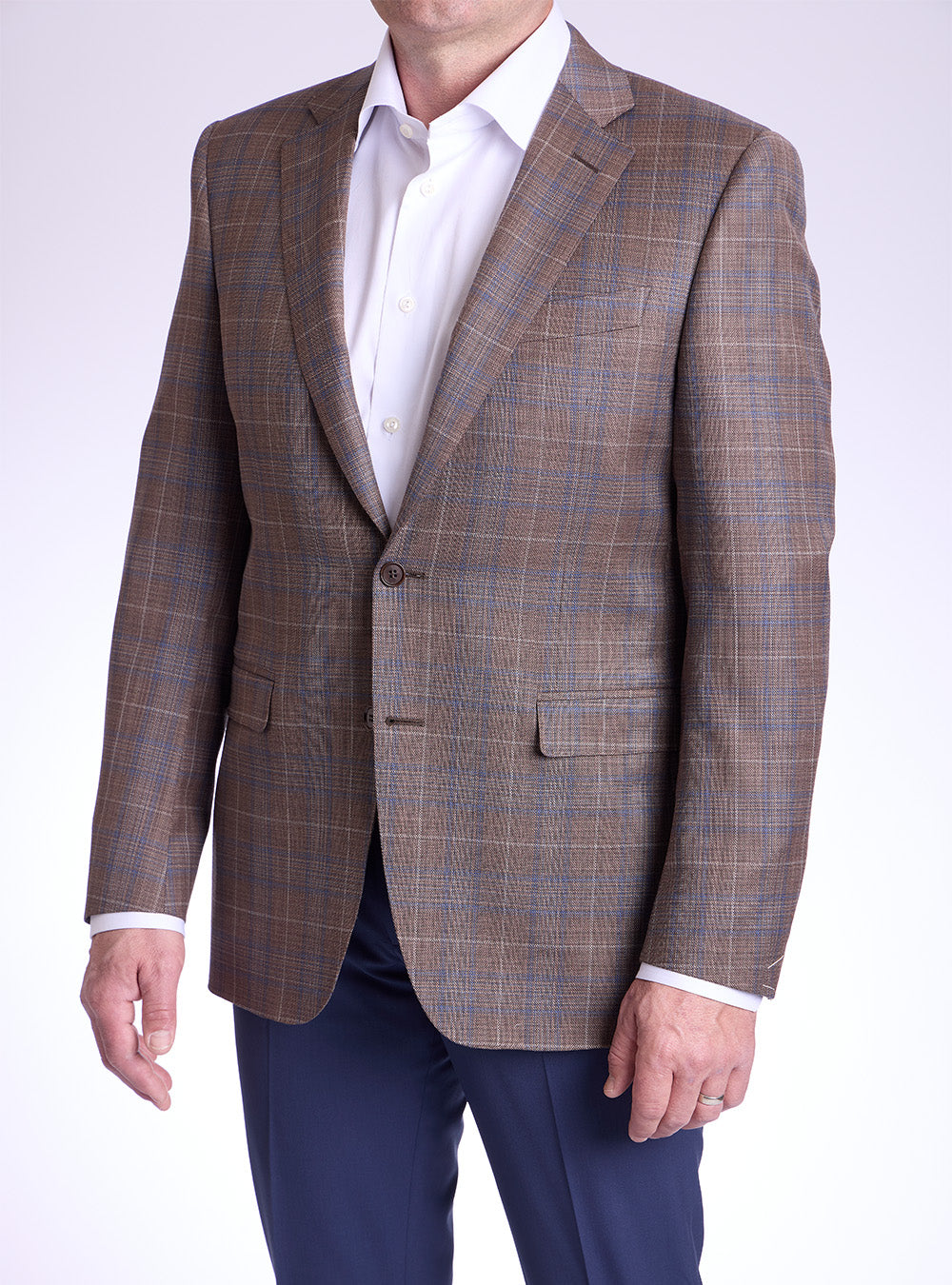 Canali Blue & Fuchsia Overcheck Sport Jacket