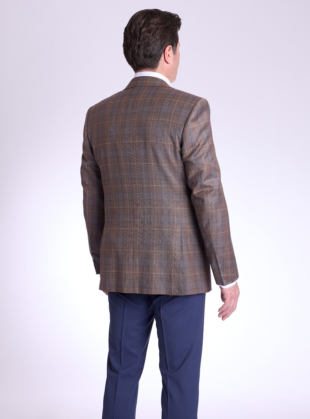 Canali Blue & Fuchsia Overcheck Sport Jacket