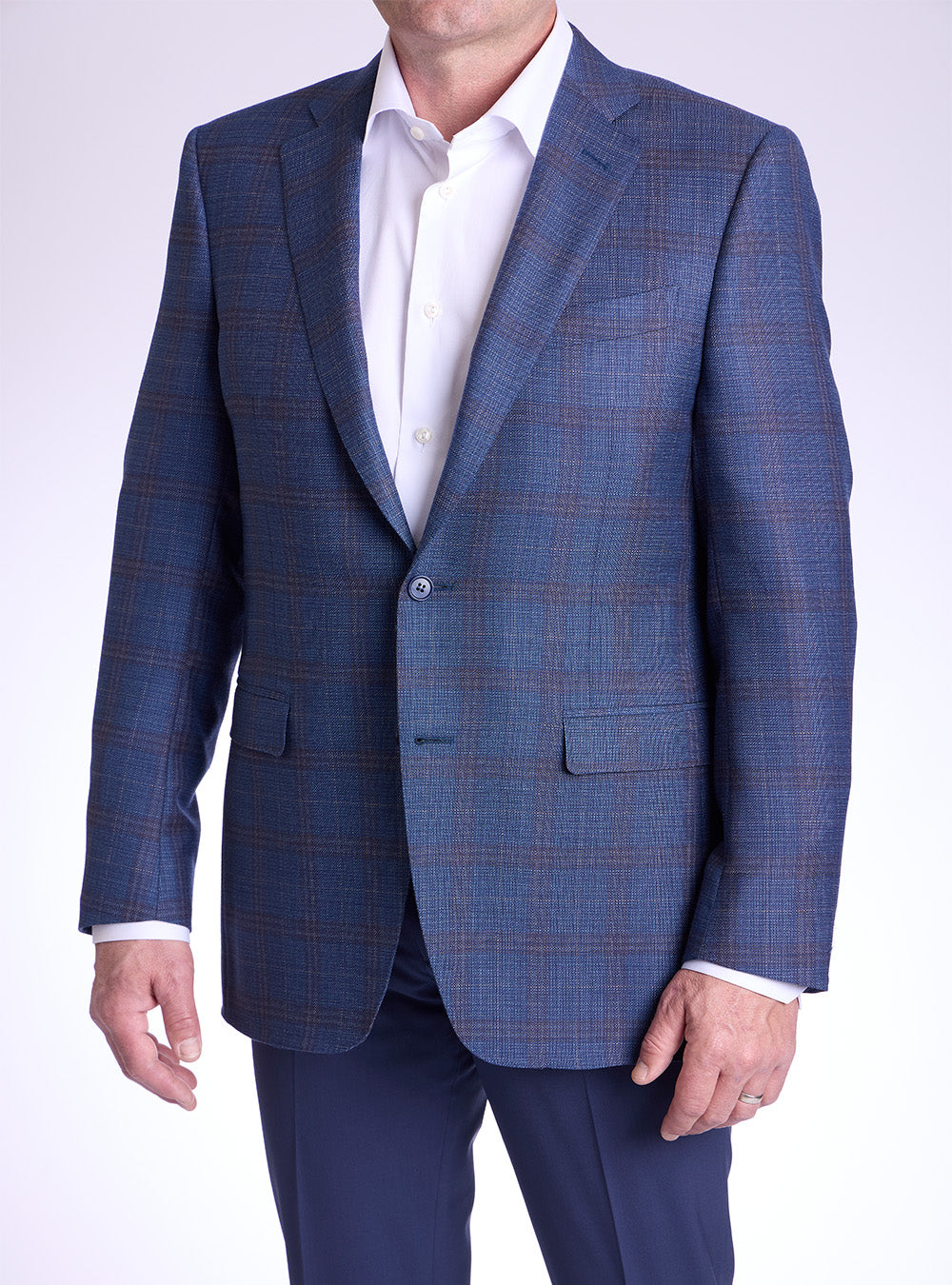 Canali Grey, Blue & Tan Overcheck Sport Jacket