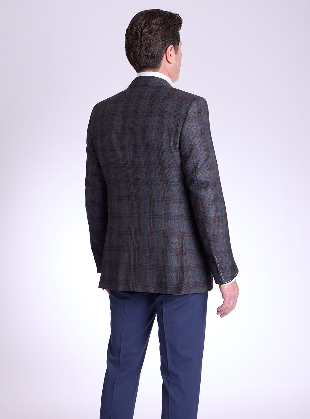 Canali Grey & Teal with Brown Check Sport Jacket