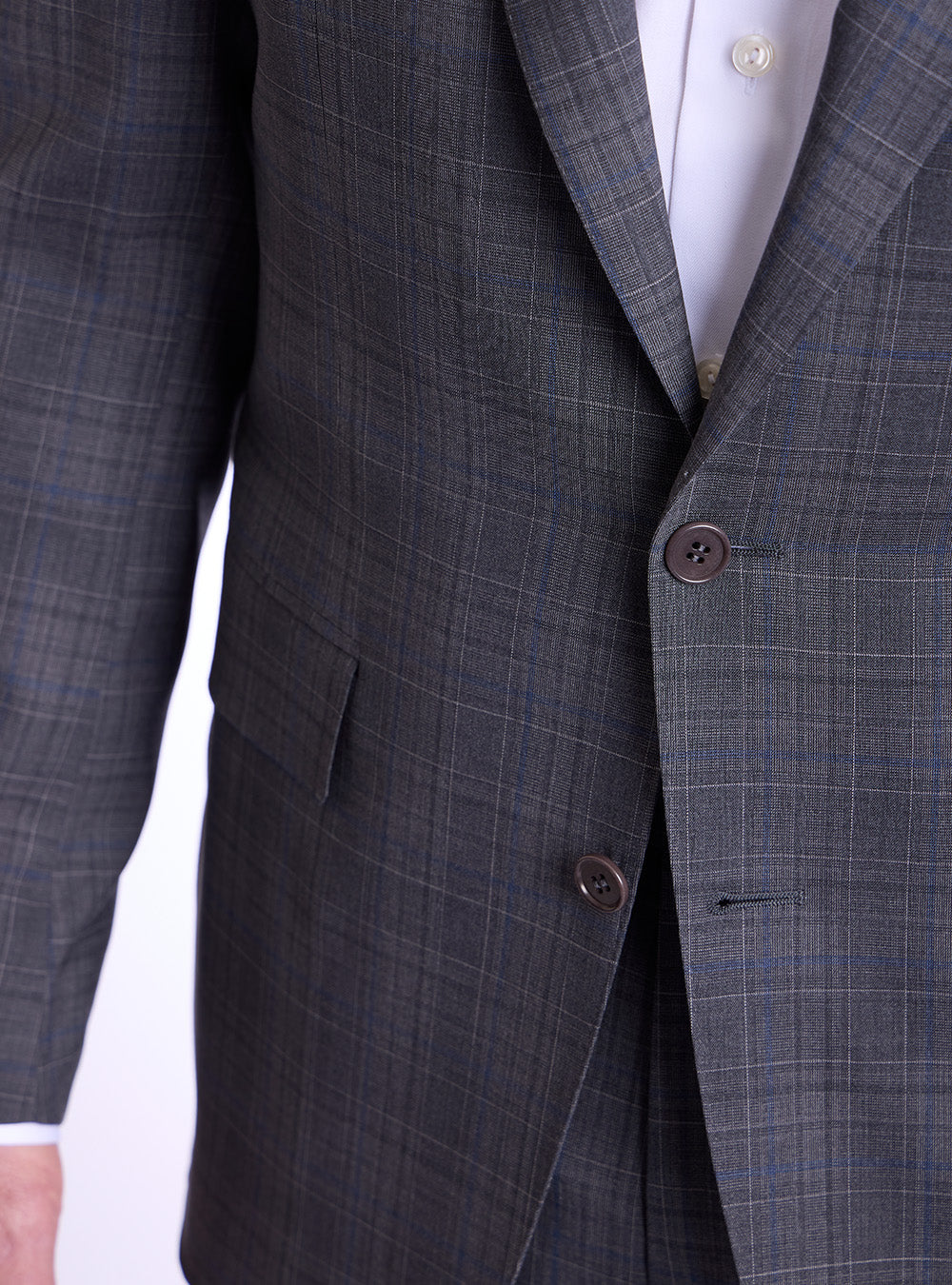 Canali Grey Overcheck Suit