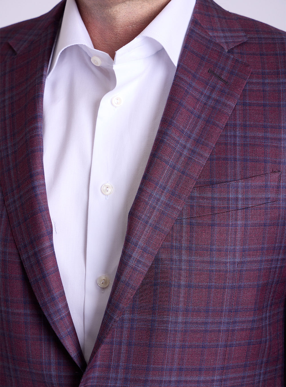 Canali Fuchsia & Blue Overcheck Sport Jacket
