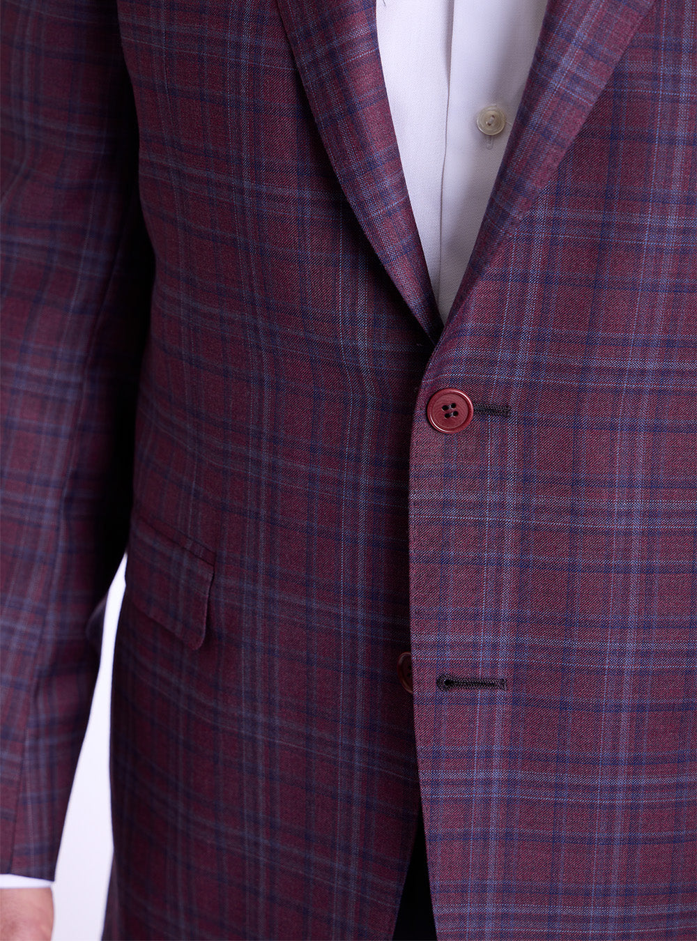 Canali Fuchsia & Blue Overcheck Sport Jacket