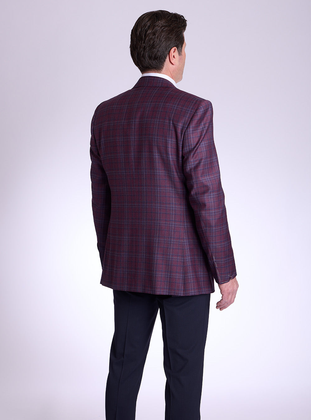 Canali Fuchsia & Blue Overcheck Sport Jacket