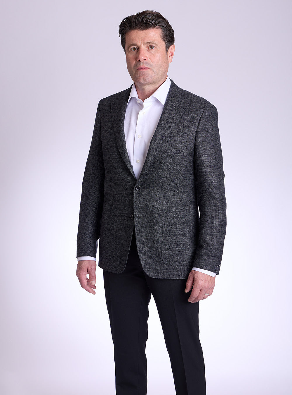 Canali Grey Textured Sport Jacket