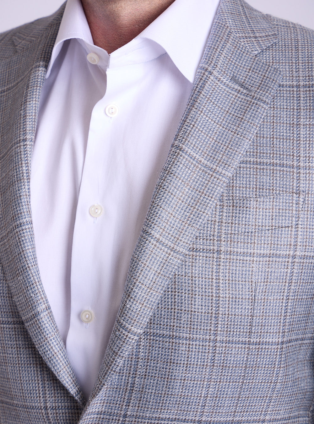 Canali Grey & Teal with Brown Check Sport Jacket