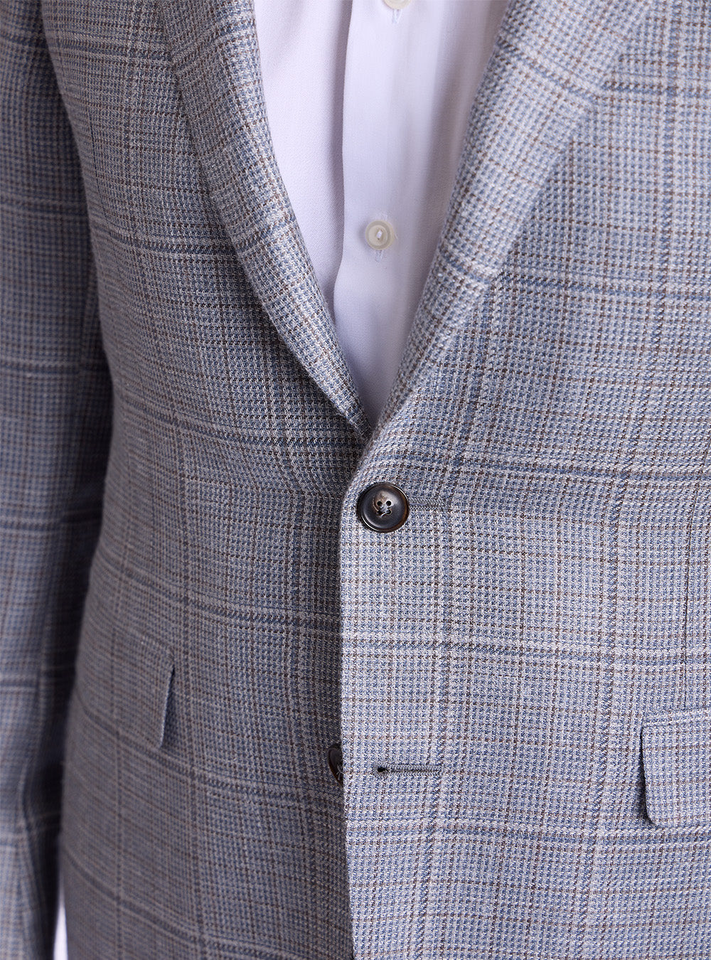 Canali Grey & Teal with Brown Check Sport Jacket