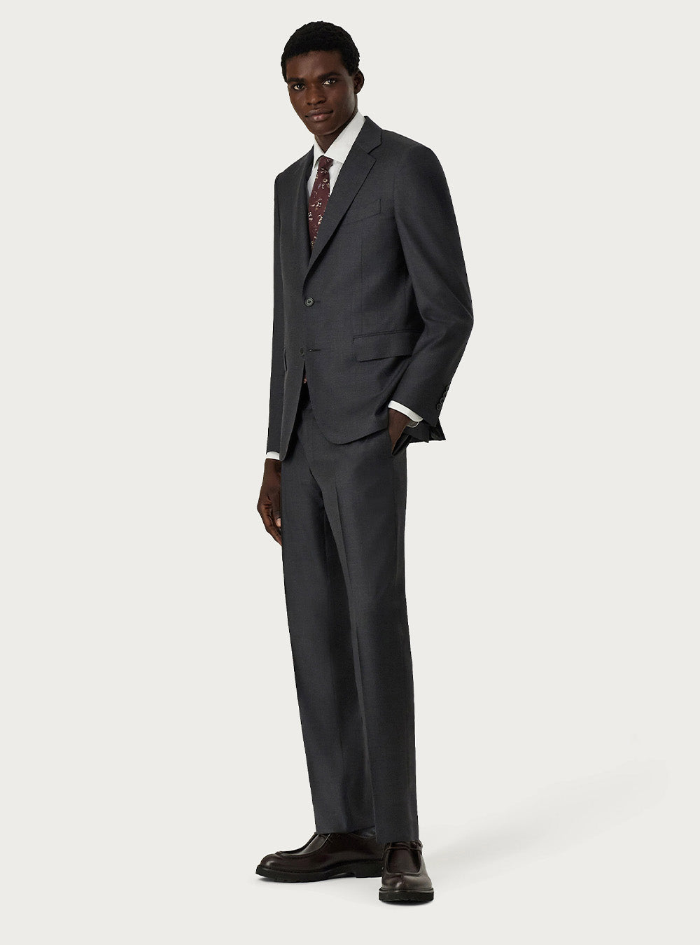 Canali Charcoal Grey Pure Wool Suit