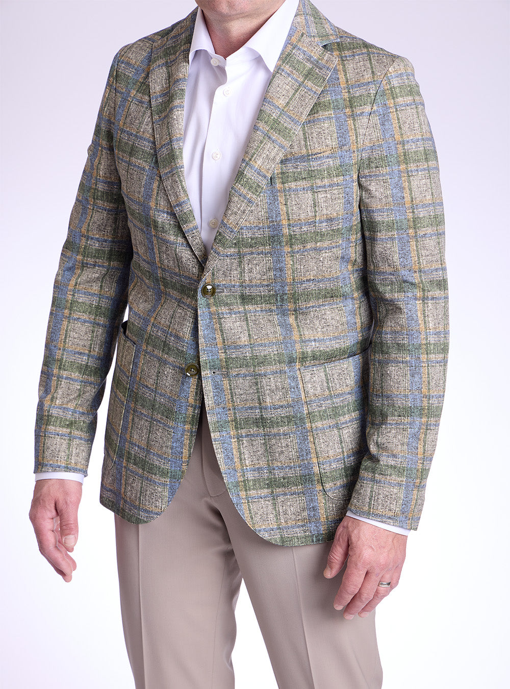 Circolo Blue & Green Check Sport Jacket