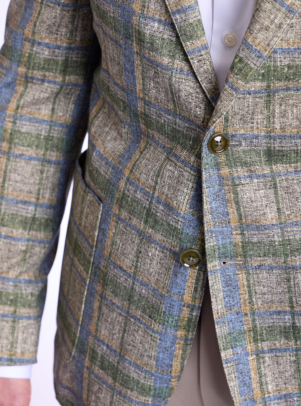 Circolo Blue & Green Check Sport Jacket