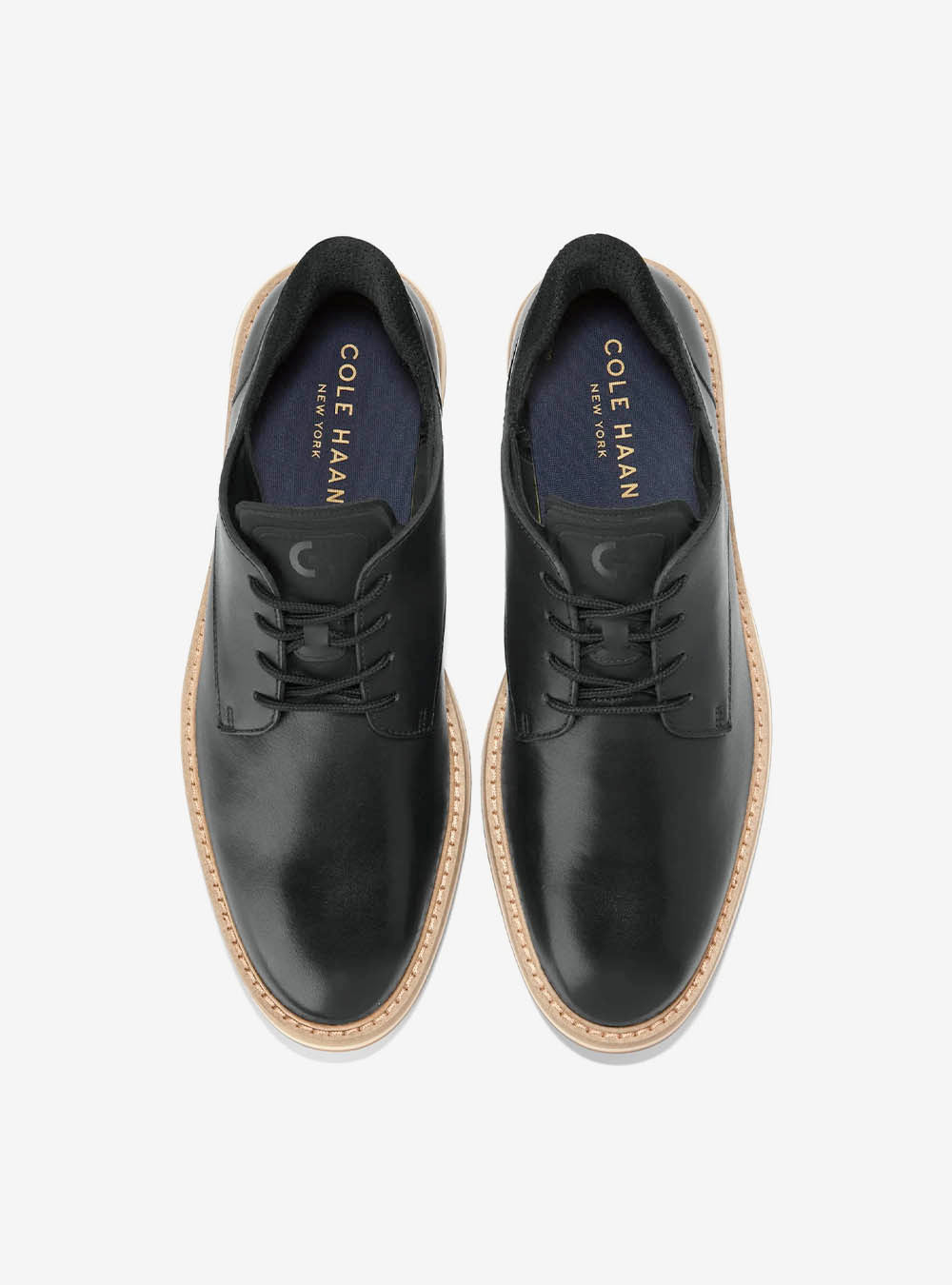 Cole Haan Men's Mansfield Grand Plain Toe Quick-On Oxfords - Black
