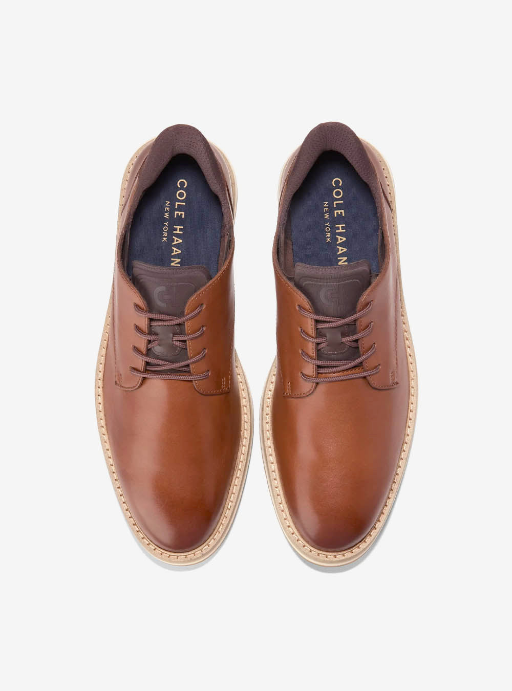Cole Haan Men's Mansfield Grand Plain Toe Quick-On Oxfords - British Tan