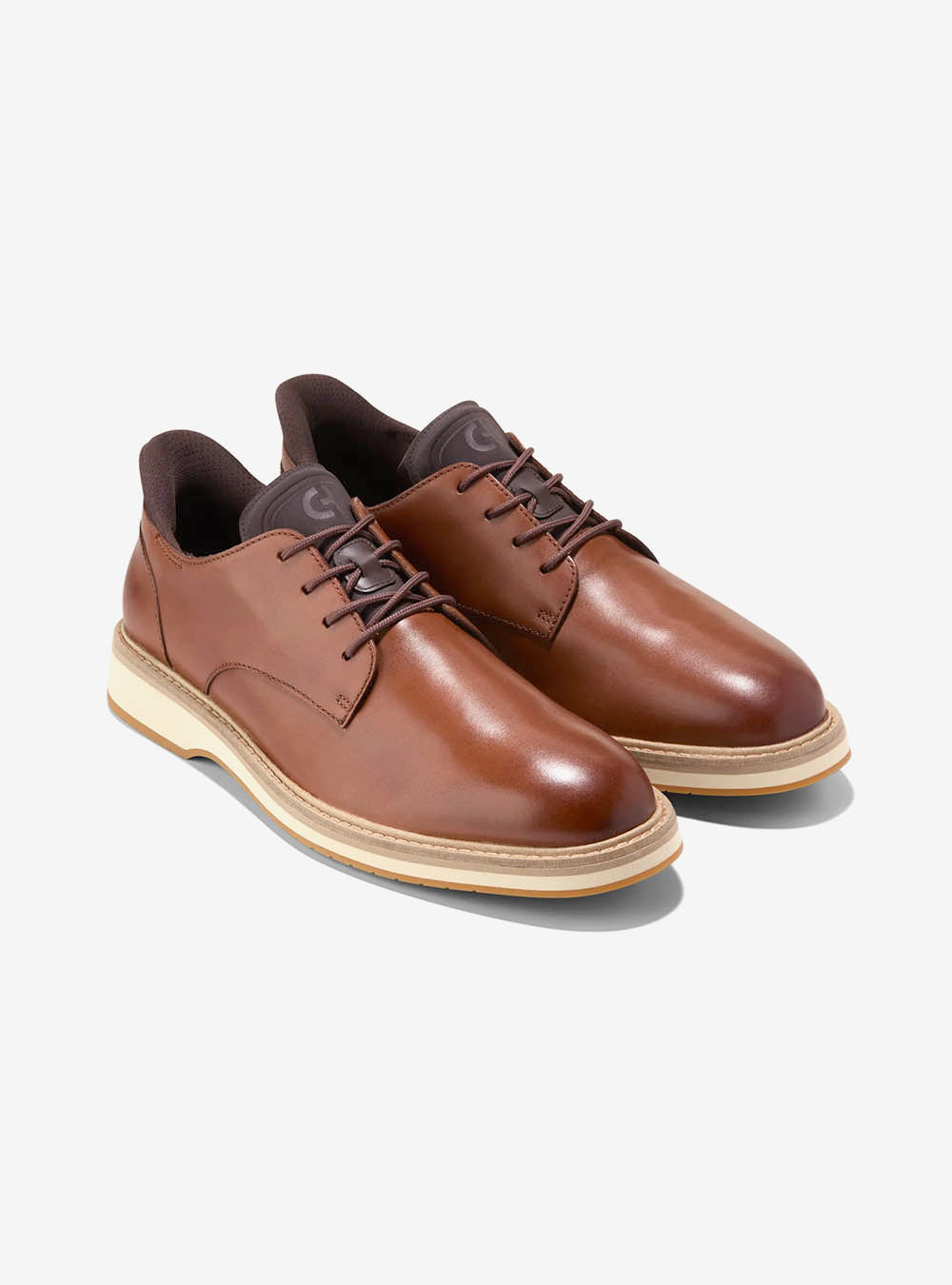 Cole Haan Men's Mansfield Grand Plain Toe Quick-On Oxfords - British Tan