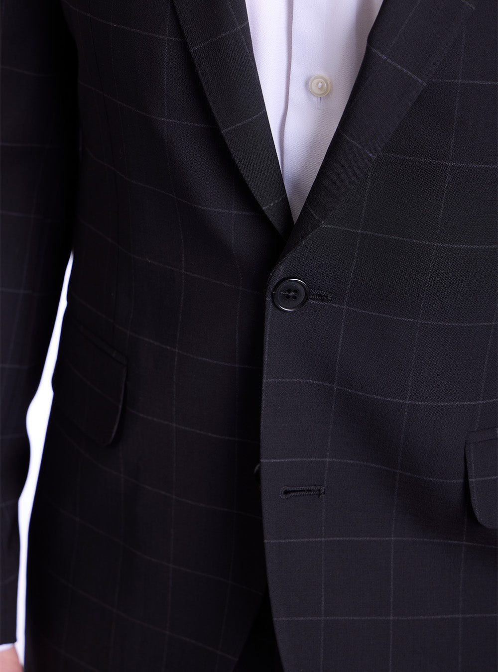 Coppley Black & Grey Windowpane Suit