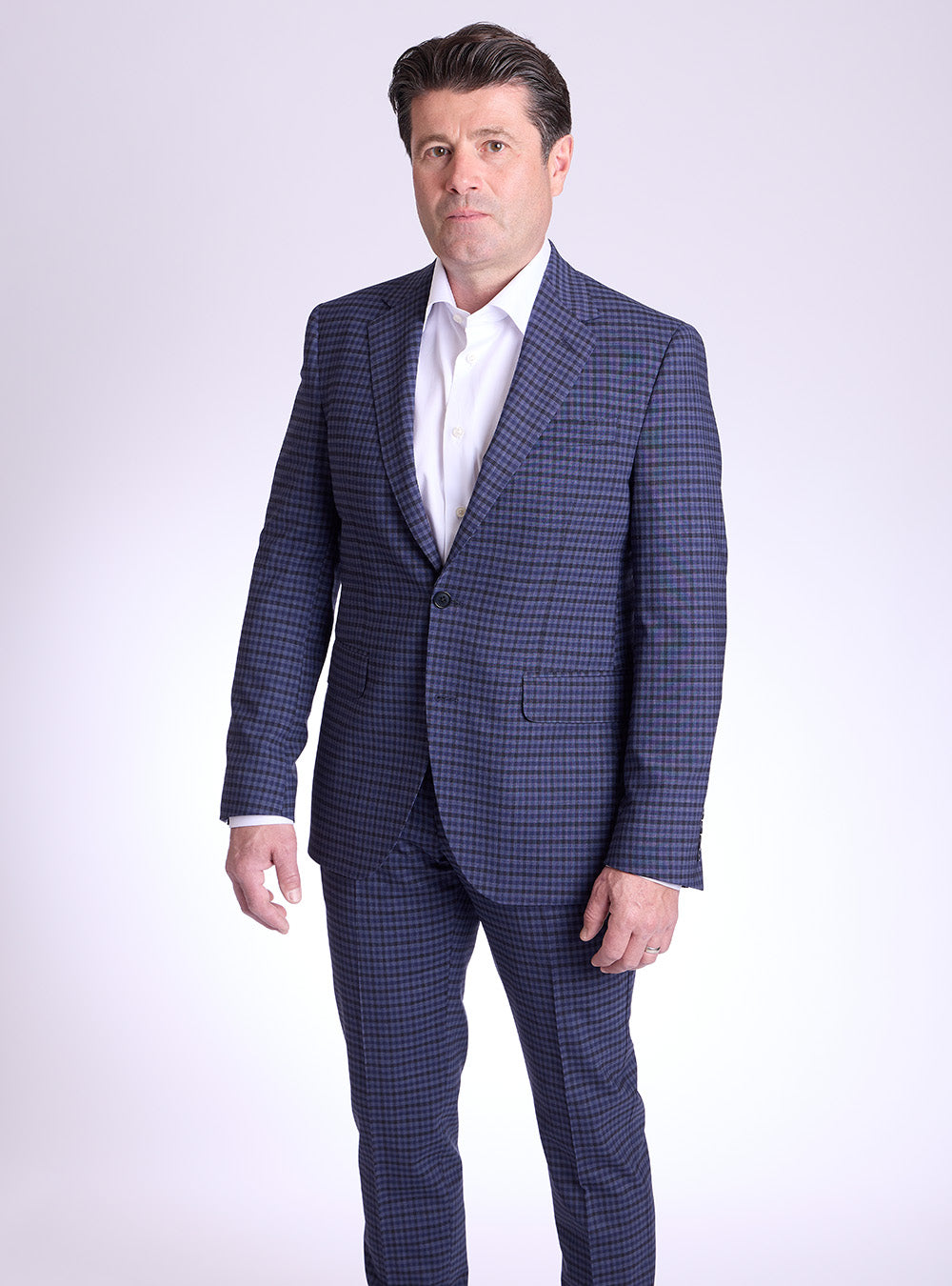 Coppley Blue & Black Check Suit