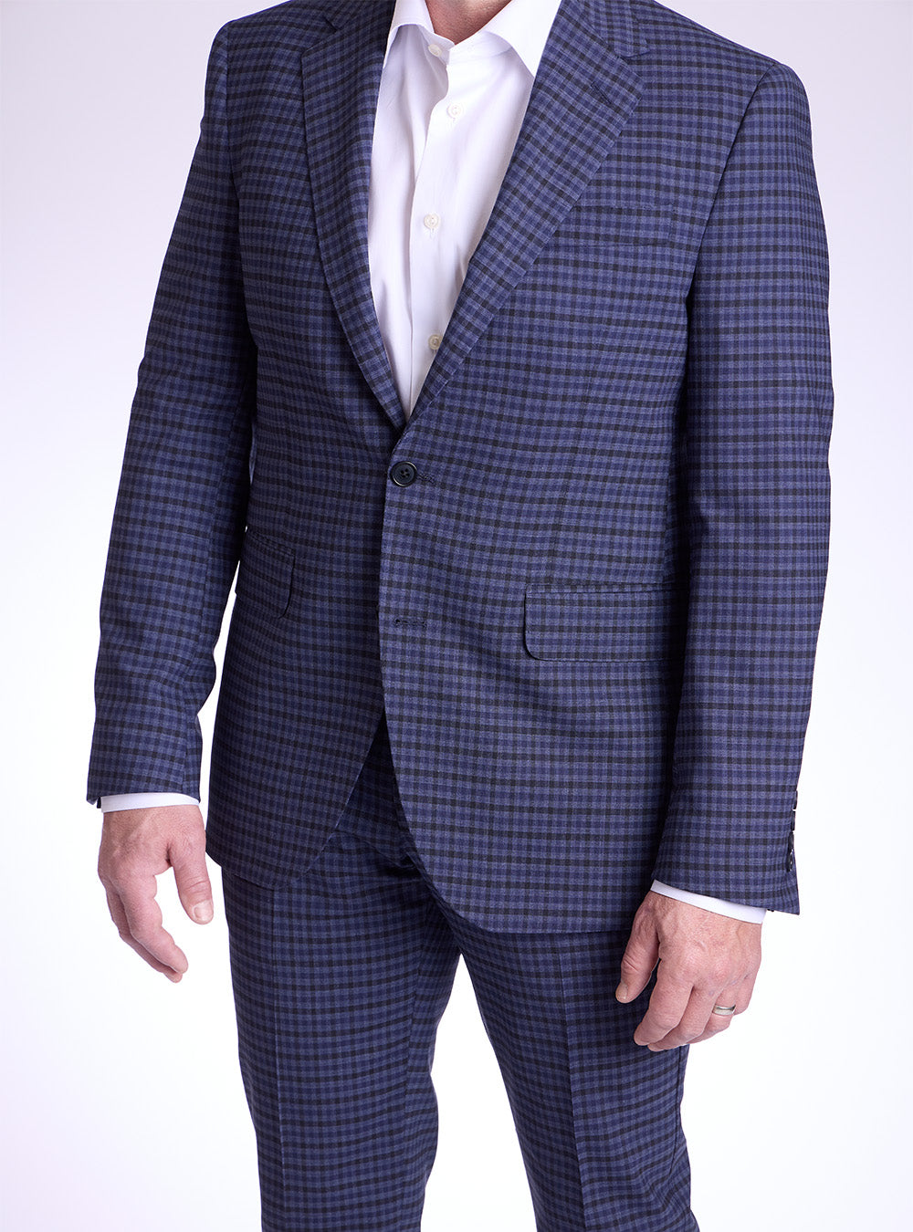 Coppley Blue & Black Check Suit