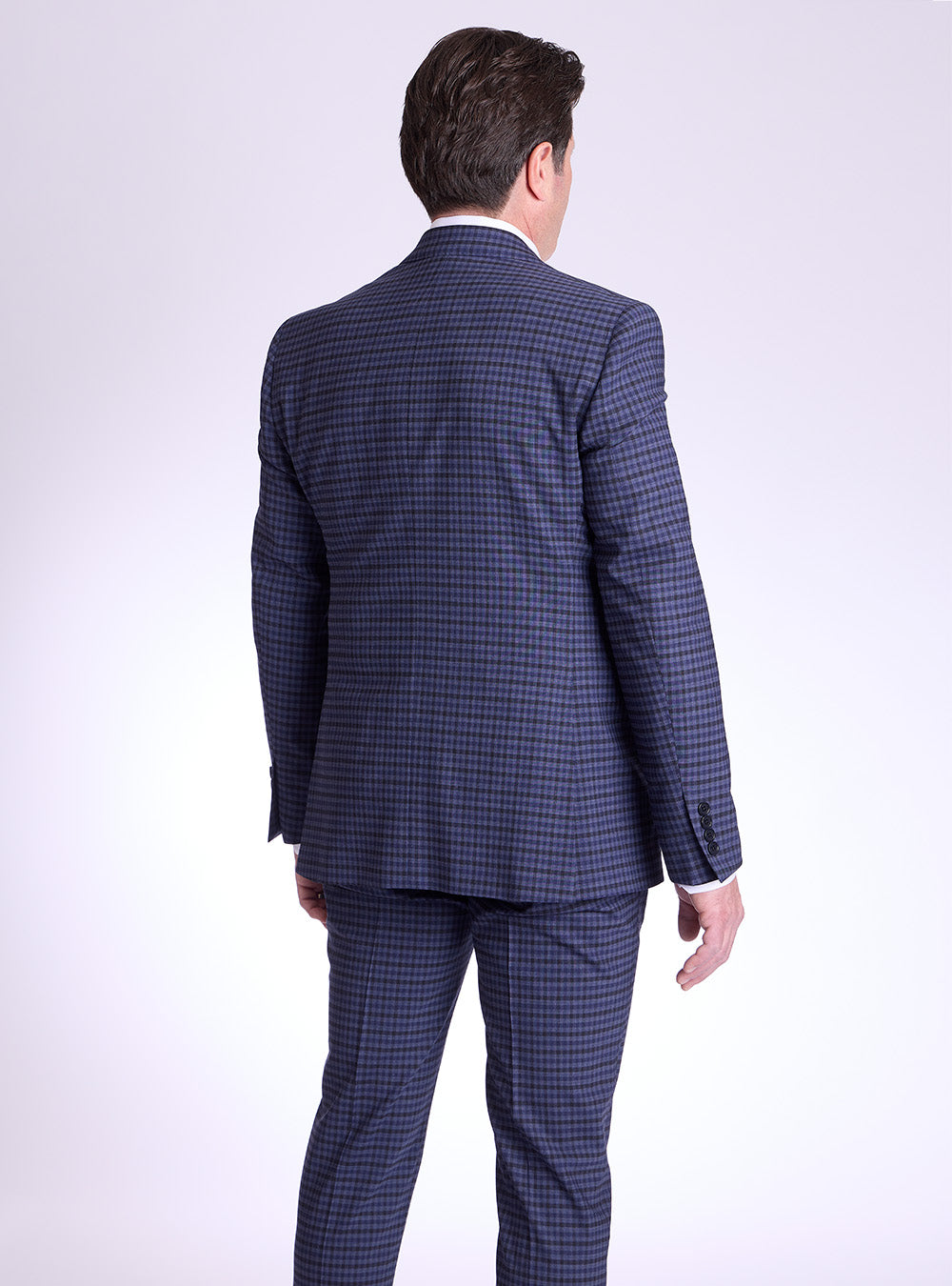 Coppley Blue & Black Check Suit
