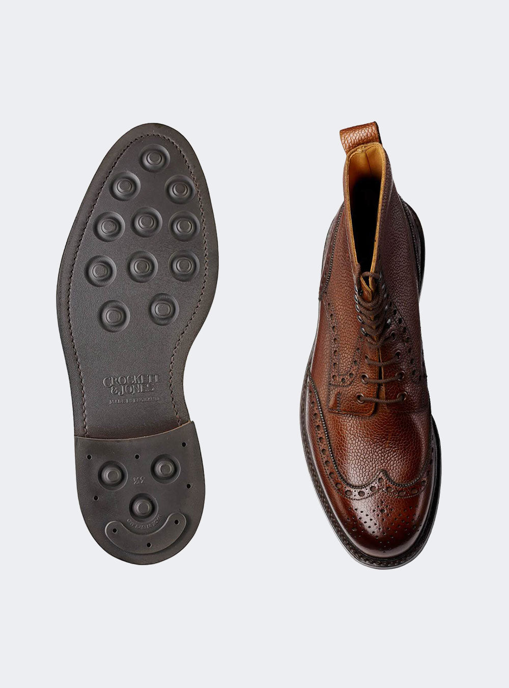 Crockett & Jones Islay - Dark Brown Scotch Grain