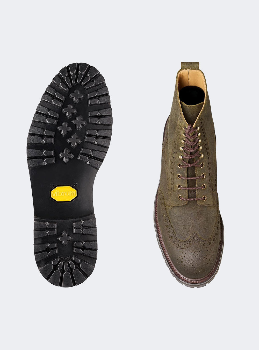 Crockett & Jones Islay - Green Rough-Out Suede