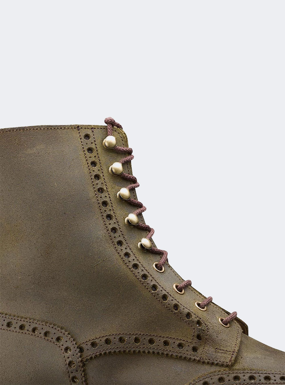 Crockett & Jones Islay - Green Rough-Out Suede