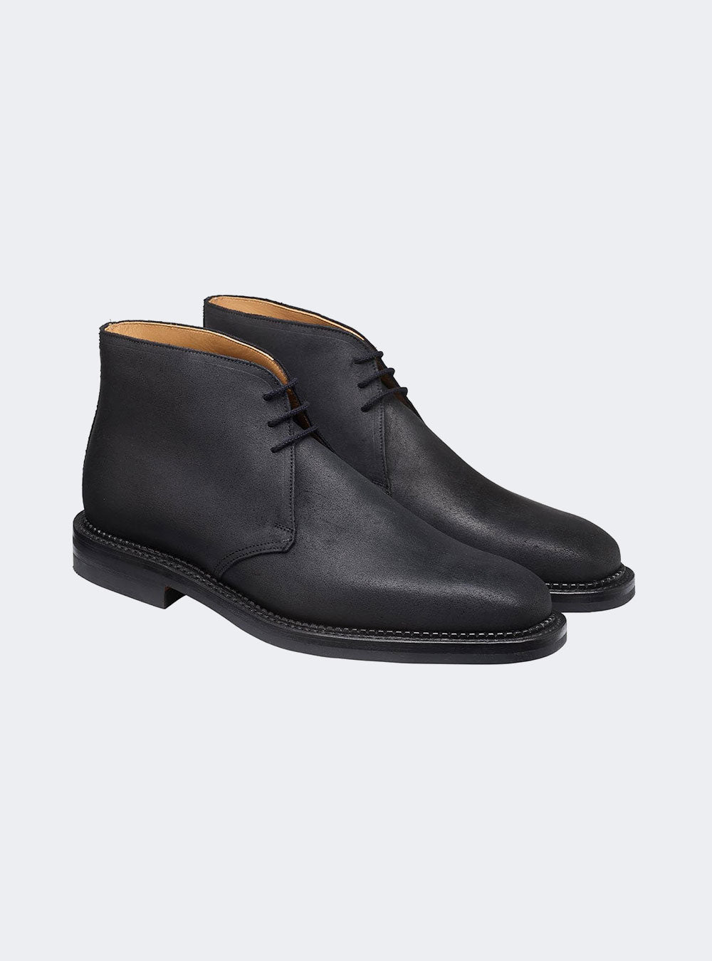 Crockett & Jones Molton - Black Rough-Out Suede