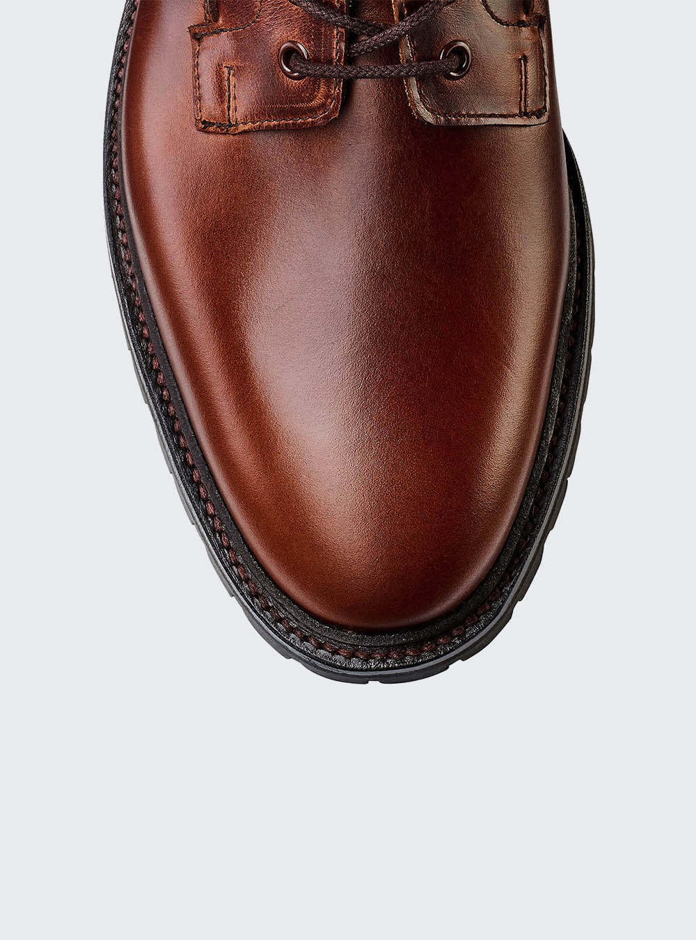 Crockett & Jones Ross - Chocolate Hurricane Hide & Earth Green Suede Collar