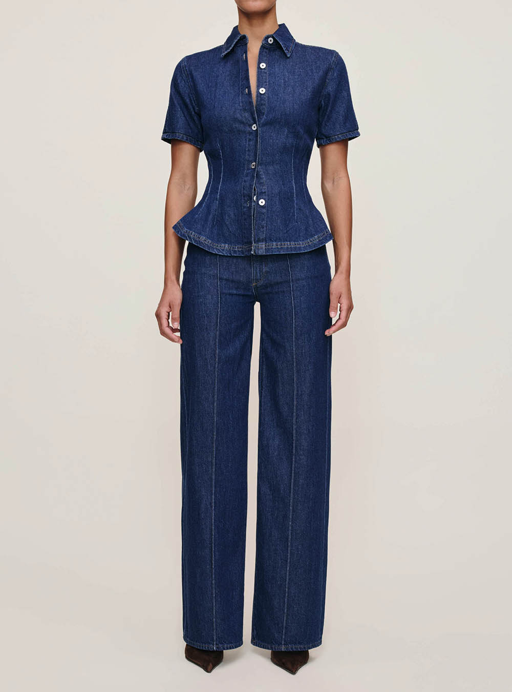 DL 1961 Hepburn Wide Leg High Rise Jean